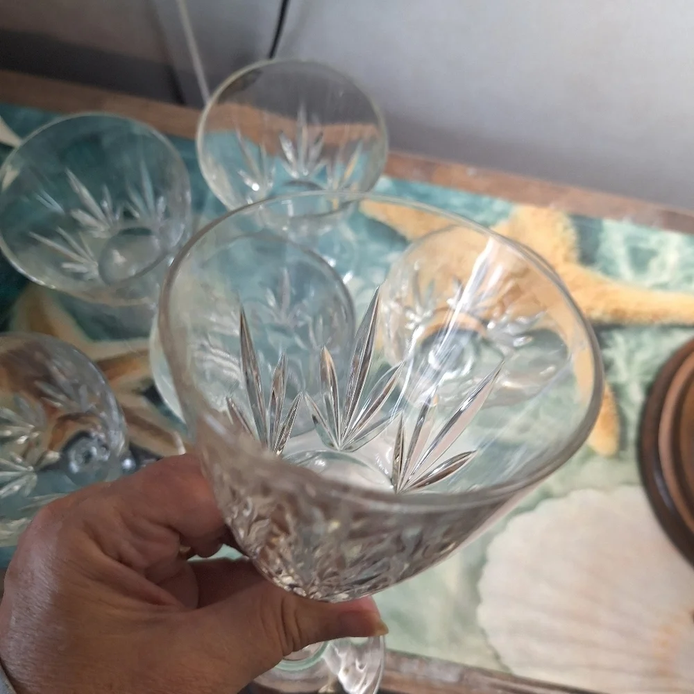 Crystal set of 4 wine water stems